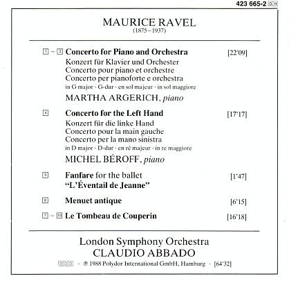 Martha Argerich - Ravel - Piano Concertos   Argerich, Broff, Abbado, LSO  1989 flac - back.jpg