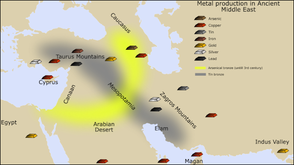 Gospodarka świata starożytnego - mapy - 5be14ea0ce161. Produkcja metalu - Bliski Wschód.png