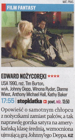 E - Edward Scissorhands Edward Nożycoręki 1990, reż. Tim Burto...Vincent Price, Alan Arkin, Robert Oliveri. GTV 27 III 2020.jpg