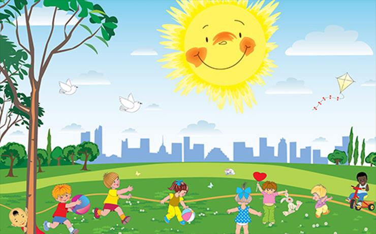 Ilustracje-obrazki dla dzieci - dzieci-zabawa-słońce.jpg