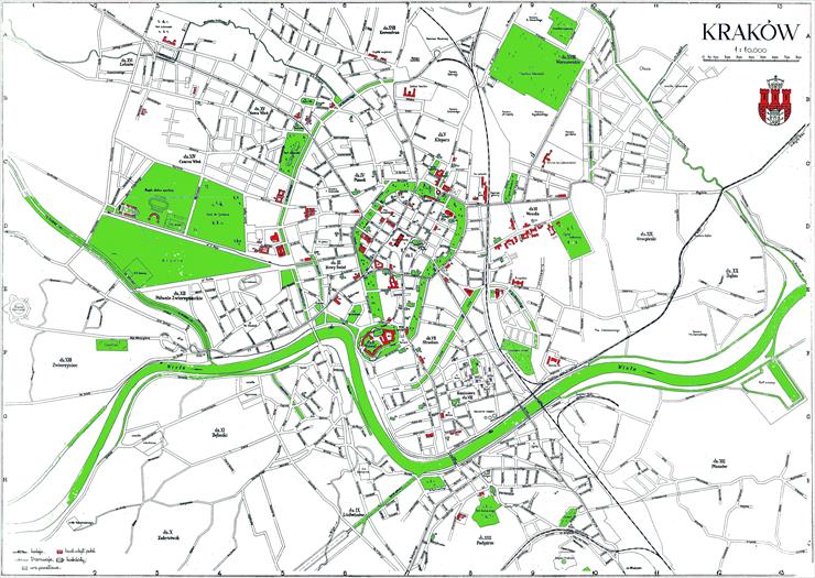 Mapy miast - Rok prawdopodobnie 1946, plan Krakowa. Skan dość dobrej jakości, duży..png
