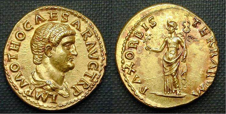 Rzym starożytny - numizmatyka rzymska - obrazy - . Moneta rzymska cesarza Othona 69 r.n.e. ric3_440000chf.jpg