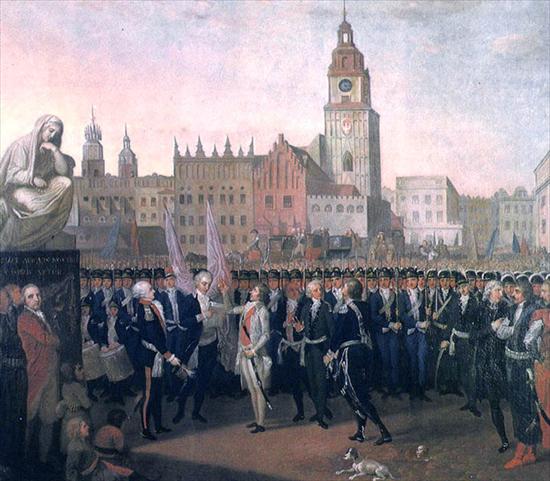 Polska 1697-1795 - Przysięga Kościuszki na rynku krakowskim marca 1794.jpg