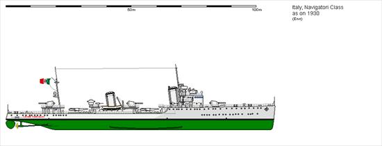 Okręty do 1945 rysunki - ITA DD Navigatori Navigatori class 1930.png